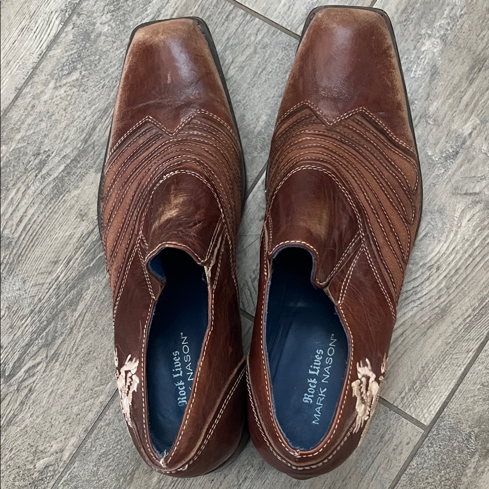 Mark Nason Men's Western Brown Leather Boots